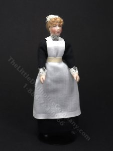 (image for) As Is Vintage Miniature Victorian Maid Doll by Jill Nix for Dollhouses