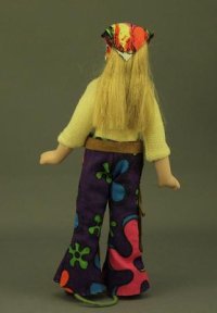 (image for) Retro '60s Girl Porcelain Hippie Doll by Cindy's Dolls