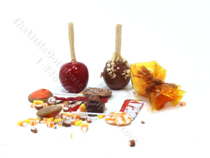 (image for) Miniature Set of Halloween Treats for Dollhouses