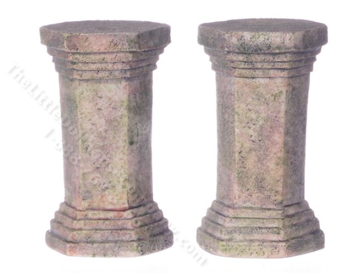 (image for) Miniature Green Hexagon Pedestal for Dollhouses (1pc)