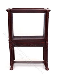 (image for) Miniature Mahogany Display Case for Dollhouses