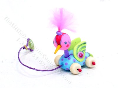 (image for) Miniature Bird Pull Toy by K Kuti for Dollhouses