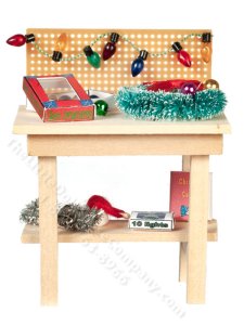 (image for) Miniature Christmas Workbench for Dollhouses