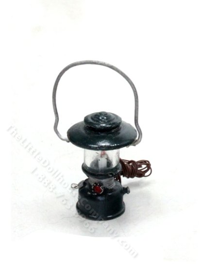 (image for) Miniature Camp Lamp for Dollhouses - Green
