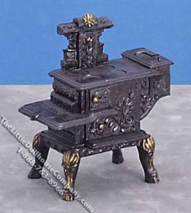 (image for) Miniature Old Fashioned Wood Stove for Dollhouses