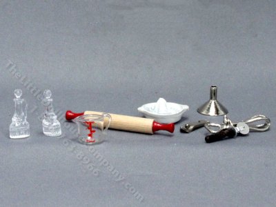 (image for) Miniature Set of Kitchen Utensils for Dollhouses