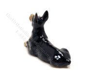 (image for) Miniature Porcelain Doberman Figurine for Dollhouses