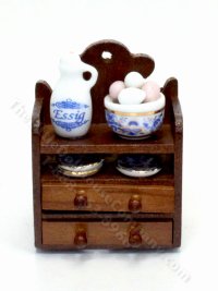 (image for) Miniature Kitchen Shelf with Accessories for Dollhouses
