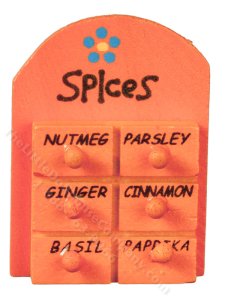 (image for) Miniature Orange Spice Chest For Dollhouses