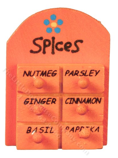 (image for) Miniature Orange Spice Chest For Dollhouses