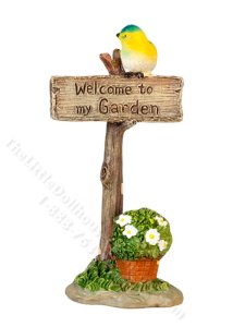 (image for) Miniature Wooden Garden Sign for Dollhouses