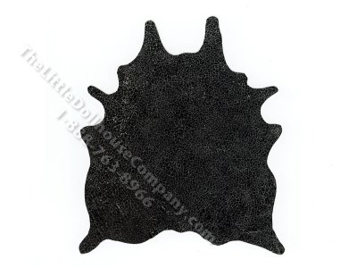 (image for) Miniature Black Pony Print Hide Rug by PRD Miniatures