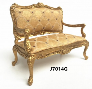 (image for) Miniature Louis XV Rococo Settee in Gold