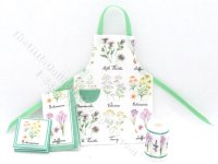 (image for) Miniature Floral-themed Kitchen Accessory Set