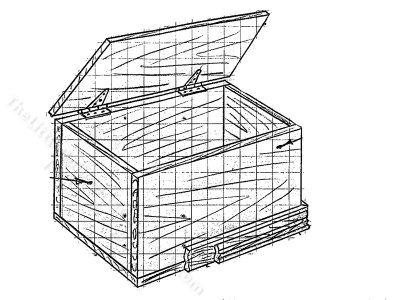 (image for) Miniature Blanket Box Kit for Dollhouses
