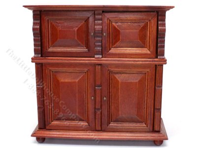 (image for) Miniature Mahogany Cupboard or Wardrobe for Dollhouses