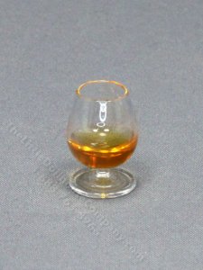 (image for) Miniature Snifter of Brandy for Dollhouses