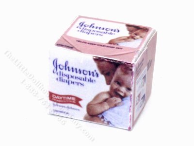 (image for) Miniature Box of Diapers for Dollhouses