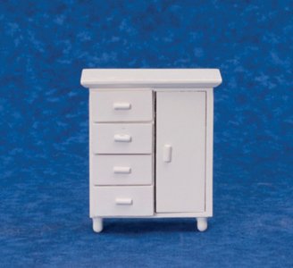 (image for) Miniature 4-Drawer Chest with Cupboard For Dollhouses