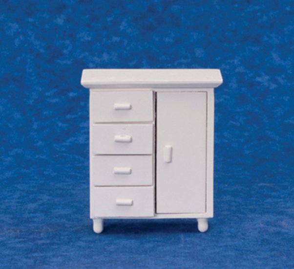 (image for) Miniature 4-Drawer Chest with Cupboard For Dollhouses