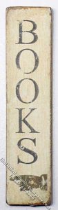 (image for) Miniature Left Pointing Books Sign for Dollhouses