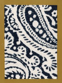 (image for) Miniature Blue and White Paisley Rug for Dollhouses