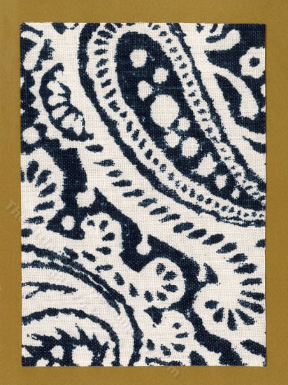 (image for) Miniature Blue and White Paisley Rug for Dollhouses