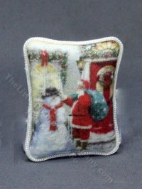 (image for) Miniature Santa and Snowman Pillow for Dollhouses
