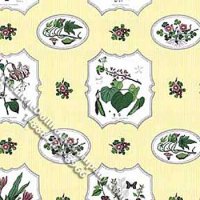 (image for) Botanical Frames Pattern Miniature Wallpaper for Dollhouses