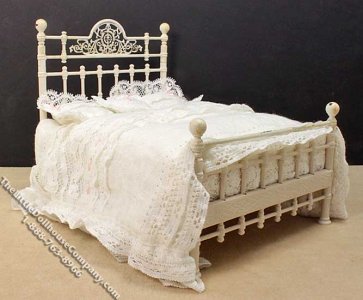 (image for) Miniature Double Bed by Danielle Design for Dollhouses