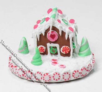 (image for) Miniature Gingerbread House for Dollhouses