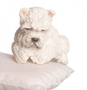 (image for) Dollhouse Scale Model West Highland Terrier, Sitting, White