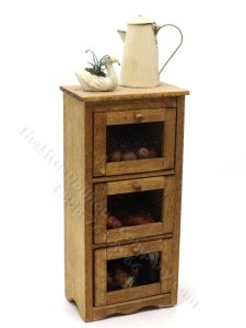 (image for) Vintage Miniature Kitchen Potato/Vegetable Storage for Dollhouses