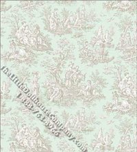 (image for) Farm Life Toile Pattern Miniature Wallpaper for Dollhouses