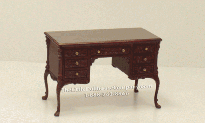 (image for) Miniature Mahogany Desk for Dollhouses