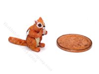 (image for) Miniature Chipmunk Squirrel with Nut Figurine for Dollhouses