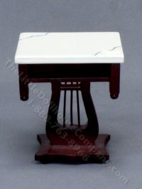 (image for) Miniature Marble Topped Side Table for Dollhouses