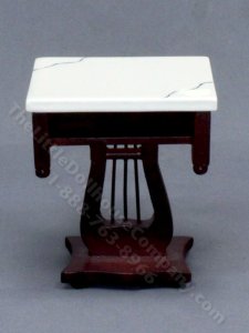 (image for) Miniature Marble Topped Side Table for Dollhouses