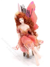 (image for) Miniature Porcelain Lounging Fairy Doll