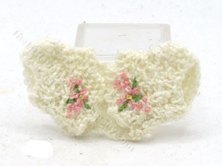 (image for) Miniature White Hand Knit Bolero Jacket