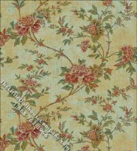 (image for) Dollhouse Scale Model Wallpaper Rustic Rose Pattern