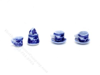 (image for) Miniature Delft Pattern Tea Set