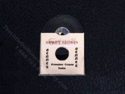 (image for) Miniature "Gennett Records" Vinyl Record for Dollhouses