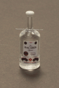 (image for) Dollhouse Scale Model Replica Bacardi White Rum