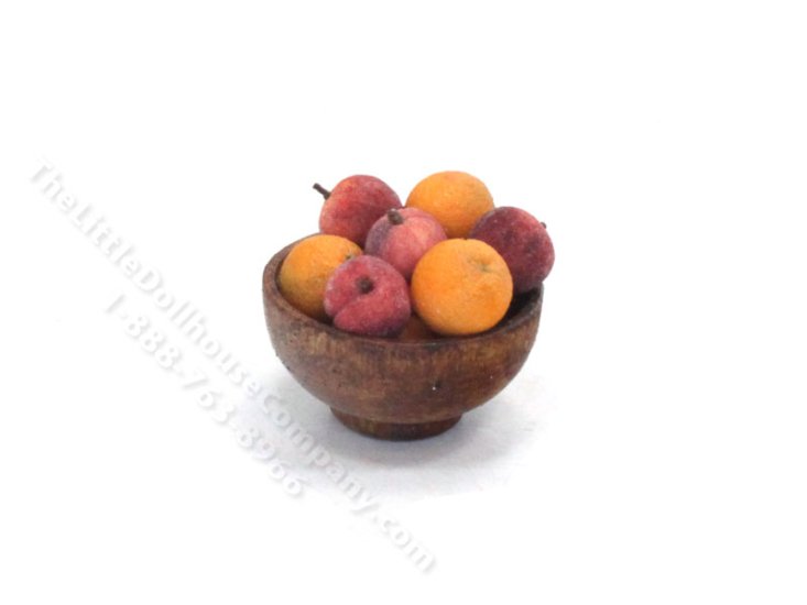 (image for) Miniature Bowl of Peaches for Dollhouses