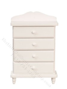 (image for) Miniature White Chest of Drawers for Dollhouses