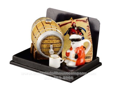 (image for) Miniature Rum Barrel Set for Dollhouses