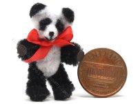 (image for) Miniature Panda Teddy Bear by Charlotte Willmott of Mouse House