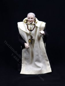 (image for) Miniature Handcrafted Vintage Medieval Elder Clergyman Doll
