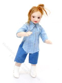 (image for) Strawberry Blonde Girl in Blouse and Jeans